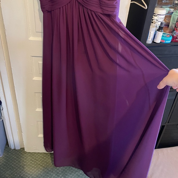 Azazie Shannon Bridesmaid Dress - Grape, size A14 - Picture 3 of 5